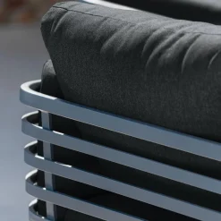 MOBELLIA Canapé de jardin en aluminium 3 places Monte Carlo Gris Anthracite Online