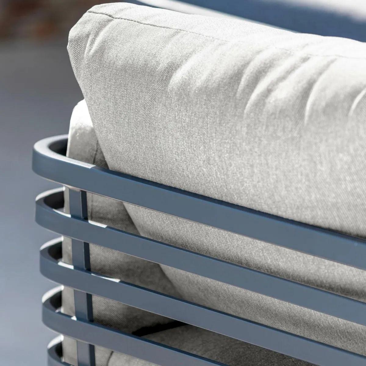 MOBELLIA Canapé de jardin en aluminium 3 places Monte Carlo Gris anthracite et gris clair Anthracite - Gris Clair Online