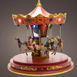 KAEMINGK Carrousel lumineux et animé (H25 cm) Souvenirs d’Hiver Multicolore Outlet