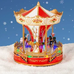 KAEMINGK Carrousel lumineux et musical à piles D'antan Outlet