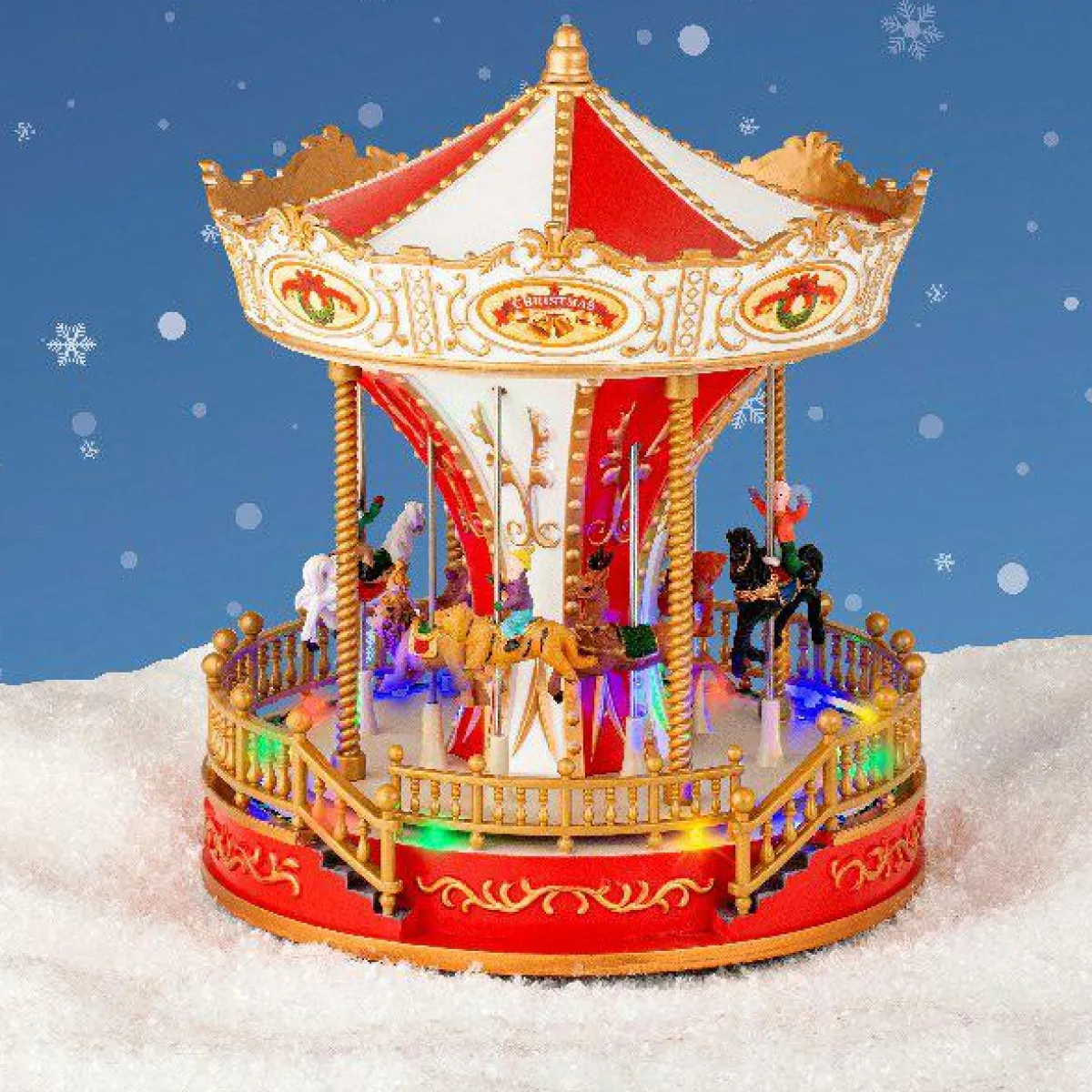 KAEMINGK Carrousel lumineux et musical à piles D'antan Outlet