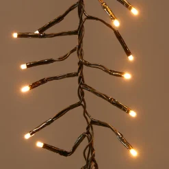 KAEMINGK Cascade lumineuse 2 m 480 LED câble noir Effet scintillant Blanc chaud doré Blanc chaud doré - câble noir Discount