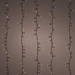 KAEMINGK Cascade lumineuse 2 m 480 LED câble noir Effet scintillant Blanc chaud doré Blanc chaud doré - câble noir Discount