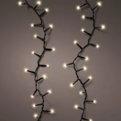 KAEMINGK Cascade lumineuse à piles 2 m 512 LED câble noir Durawise Blanc chaud Hot