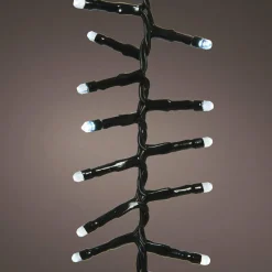 KAEMINGK Cascade lumineuse à piles 2 m 512 LED câble noir Durawise Blanc froid Clearance
