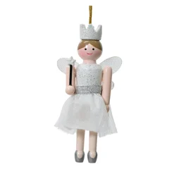 KAEMINGK Casse-noisette à suspendre (H12 cm) Fée princesse Blanc Clearance