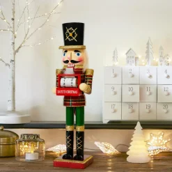 KAEMINGK Casse-noisette en bois (H38 cm) Calendrier de l'avent Pailleté Multicolore