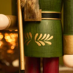 KAEMINGK Casse-noisette en bois (H76 cm) Timothé la royauté Vert et Bordeaux Online