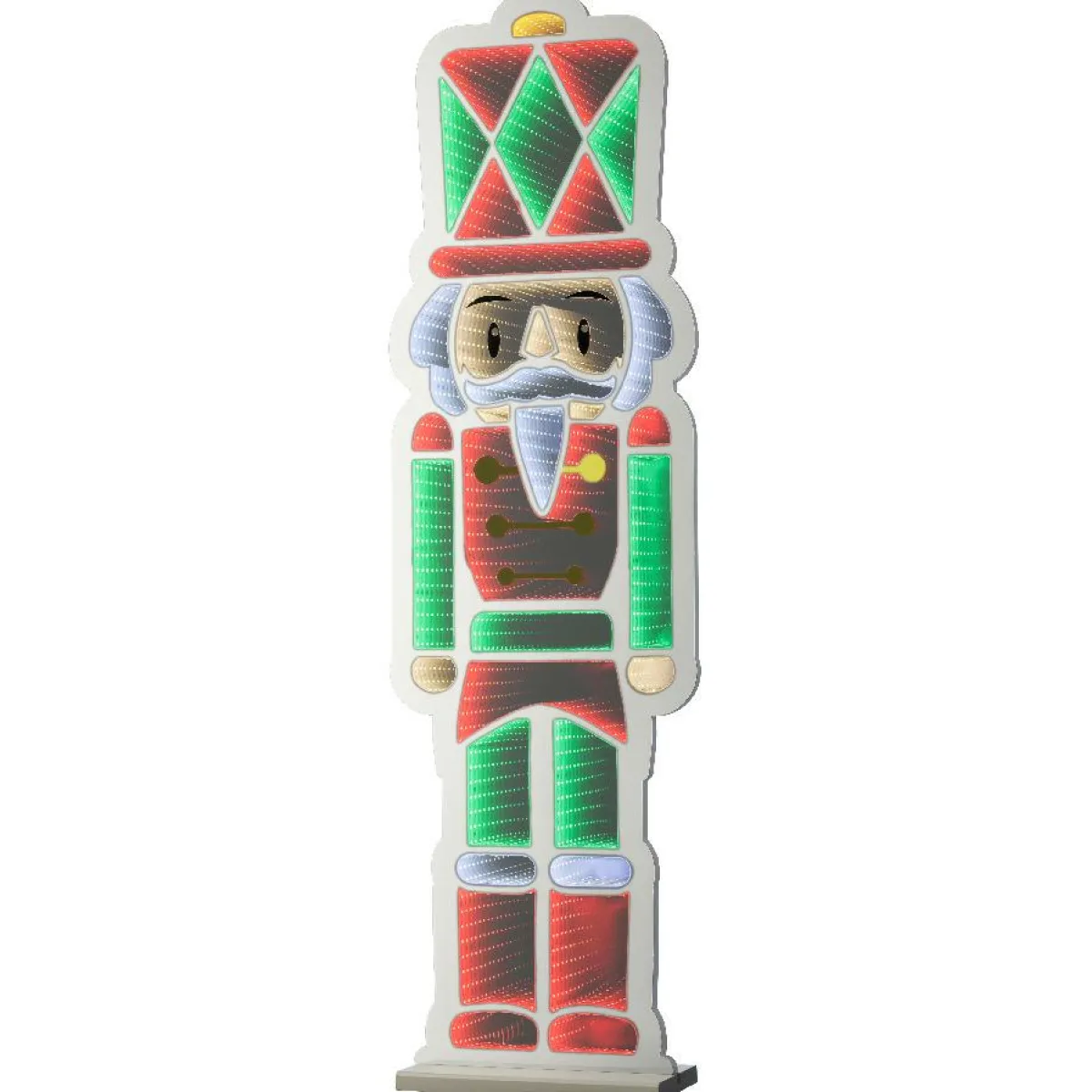 KAEMINGK Casse-noisette lumineux 624 LED (H120 cm) Infinity Blanc froid et Multicolore Clearance