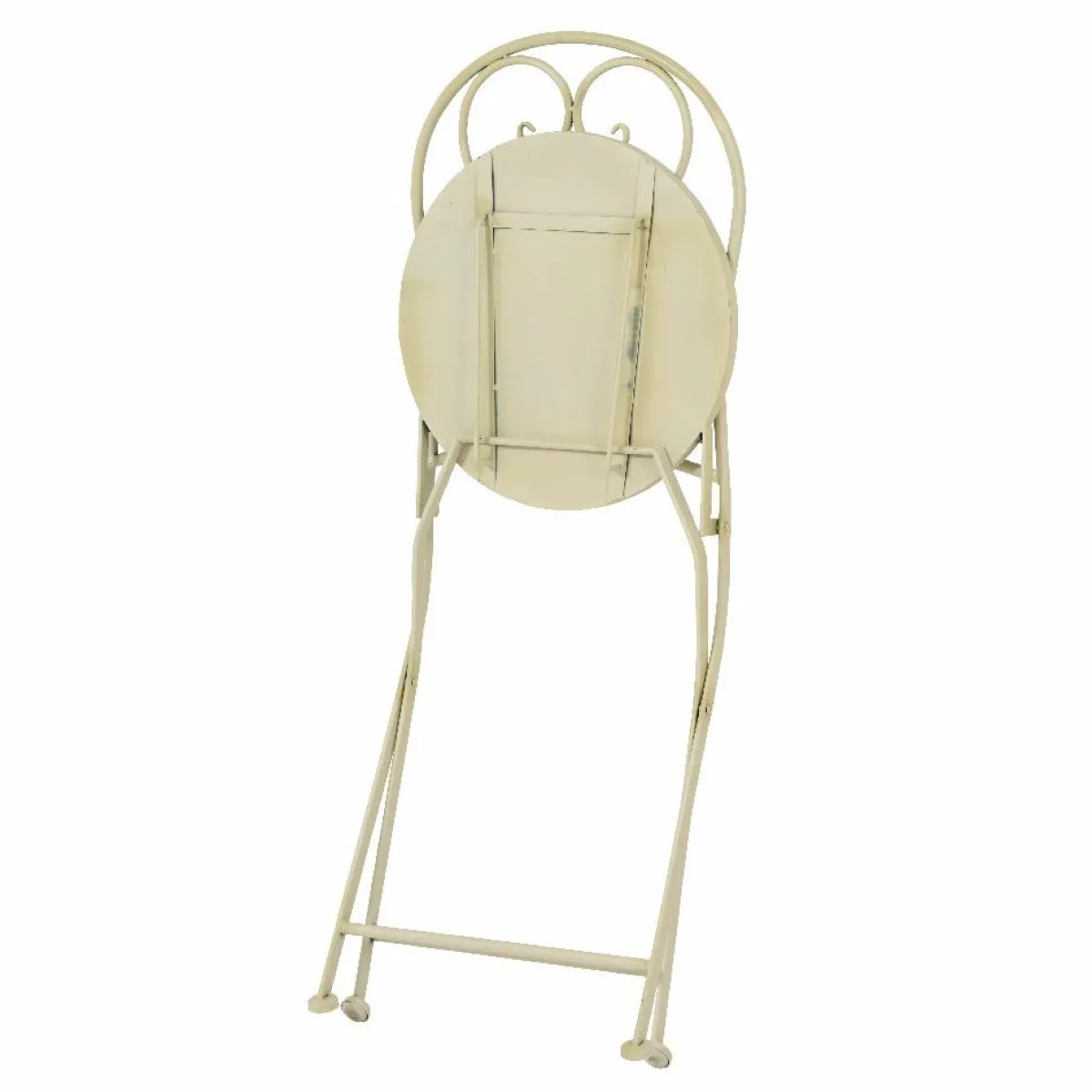 #N/A Chaise bistrot pliable en mosaïque Genève Crème Beige