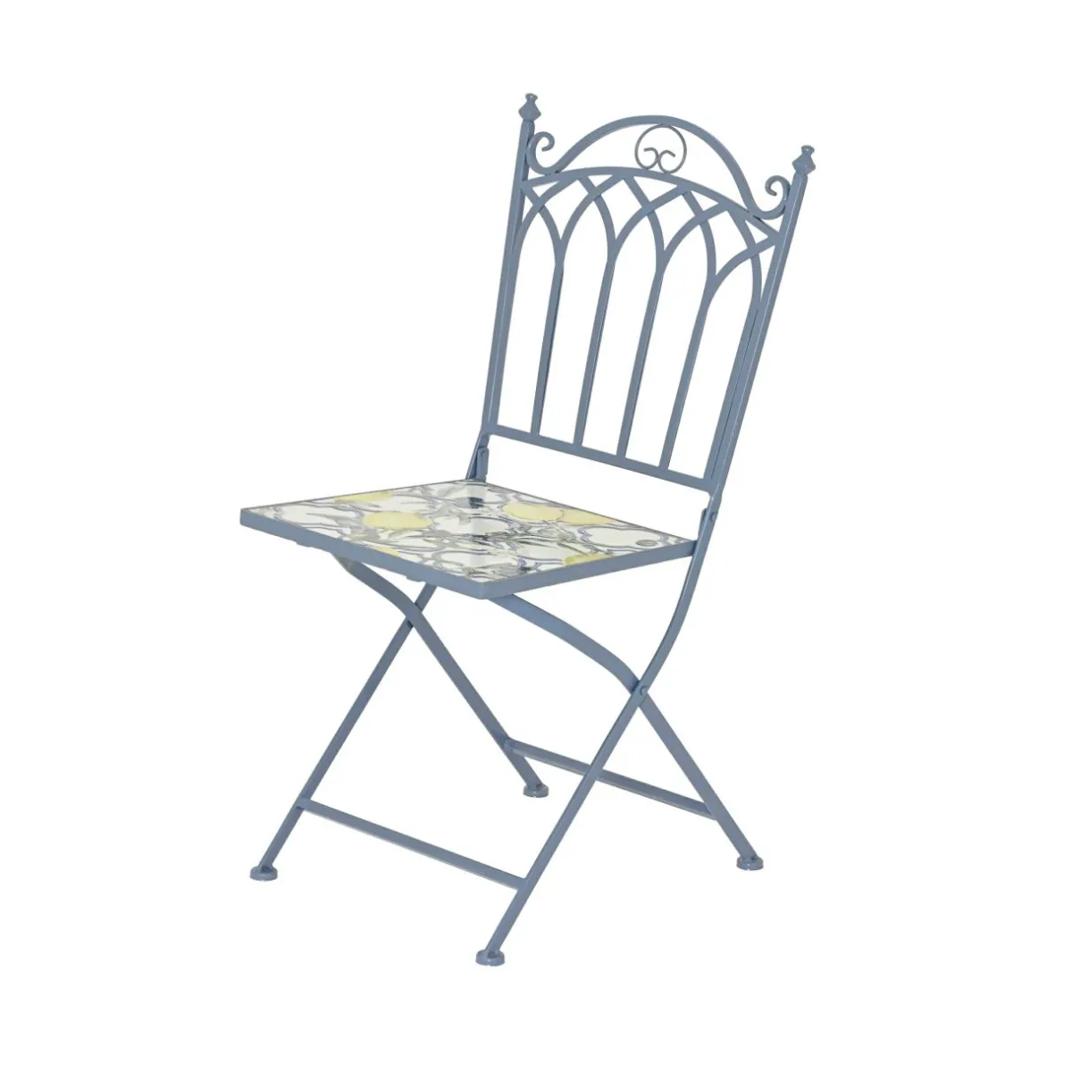 EMINZA Chaise bistrot pliable en mosaïque Sorrento Bleu Discount