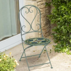 #N/A Chaise de bistrot pliable Cancùn sauge Vert Online