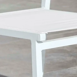 MOBELLIA Chaise de jardin aluminium empilable Murano he Blanc Best