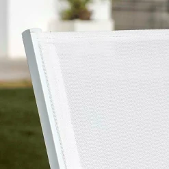 MOBELLIA Chaise de jardin aluminium empilable Murano he Blanc Best