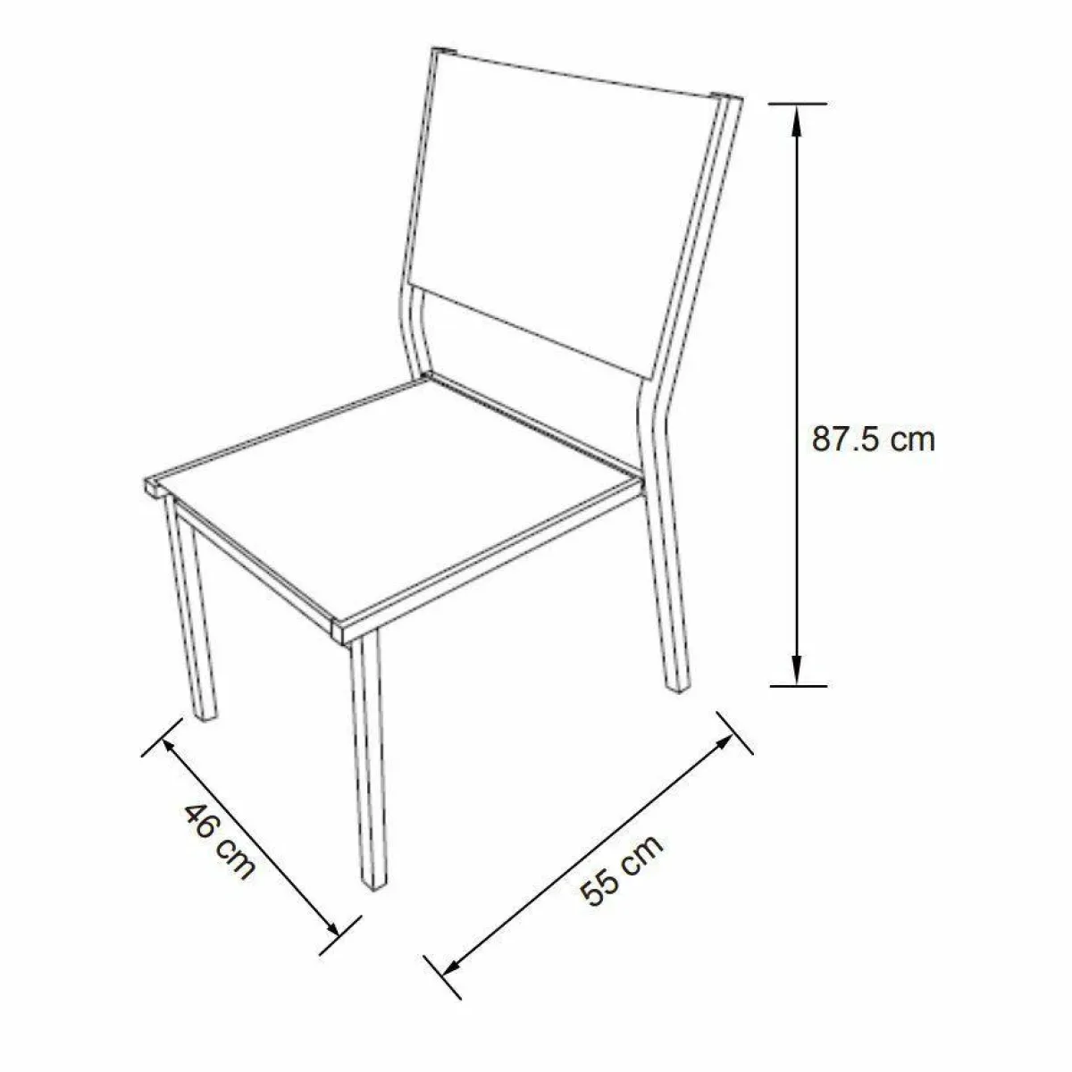 MOBELLIA Chaise de jardin aluminium empilable Murano he Blanc Best