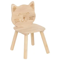 Atmosphera cru017dateur d'intu017drieur for kids Chaise enfant bois (H50 cm) Chaton Pia Beige Multicolore Online