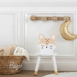 Atmosphera createur d'interieur for kids Chaise enfant bois (H52,5 cm) Douceur Renard he Blanc Discount