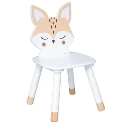 Atmosphera createur d'interieur for kids Chaise enfant bois (H52,5 cm) Douceur Renard he Blanc Discount