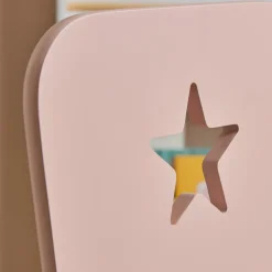 EMINZA Chaise enfant bois (H50 cm) Stars Rose Best