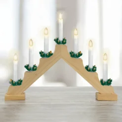 KOOPMAN Chandelier lumineux Minuteur Naturel Discount