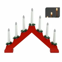 KOOPMAN Chandelier lumineux Minuteur Rouge New