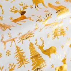 JJA Chemin de table (300 x 28 cm) Cerf et fêt Or Best