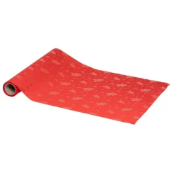 FEERIC LIGHTS Chemin de table (300 x 28 cm) Pain d'épice et doré Rouge Hot