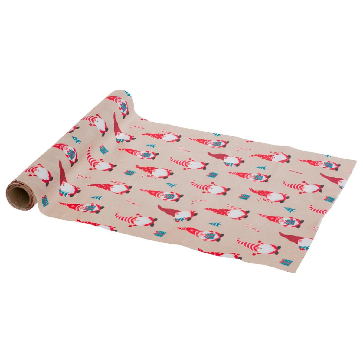 JJA Chemin de table Noël (300 x 28 cm) Lutins de Noël et rouge Beige Best