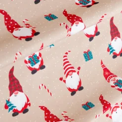 JJA Chemin de table Noël (300 x 28 cm) Lutins de Noël et rouge Beige Best