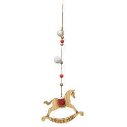 Feeric Lights & Christmas Cheval à suspendre (H34 cm) Bascule Naturel New