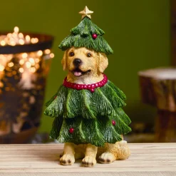 KAEMINGK Chien décoratif (H24 cm) Labrador en sapin Vert Hot