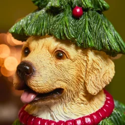 KAEMINGK Chien décoratif (H24 cm) Labrador en sapin Vert Hot