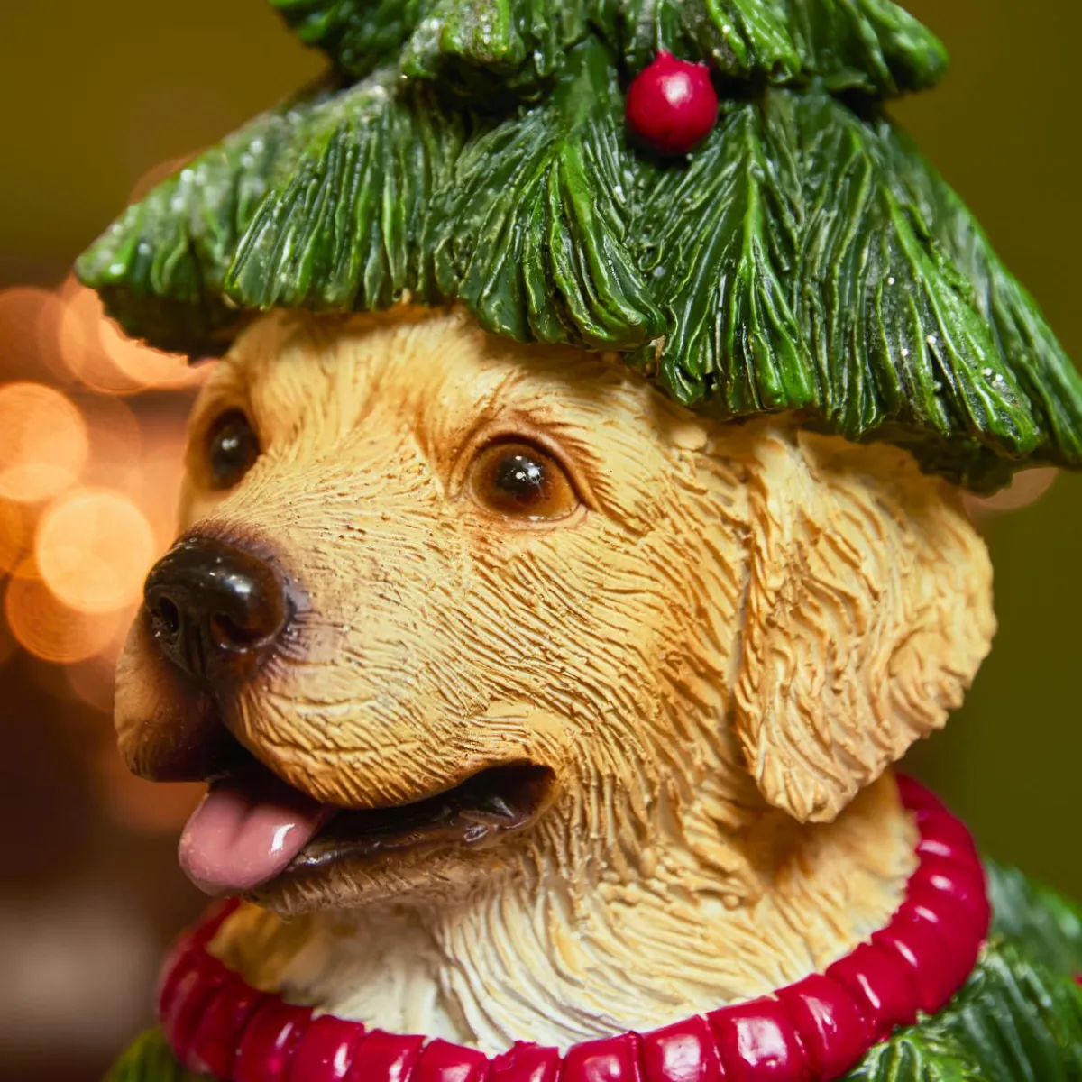 KAEMINGK Chien décoratif (H24 cm) Labrador en sapin Vert Hot