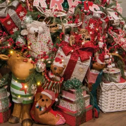 KAEMINGK Chien de Noël déco (H51 cm) Archie Rouge Outlet