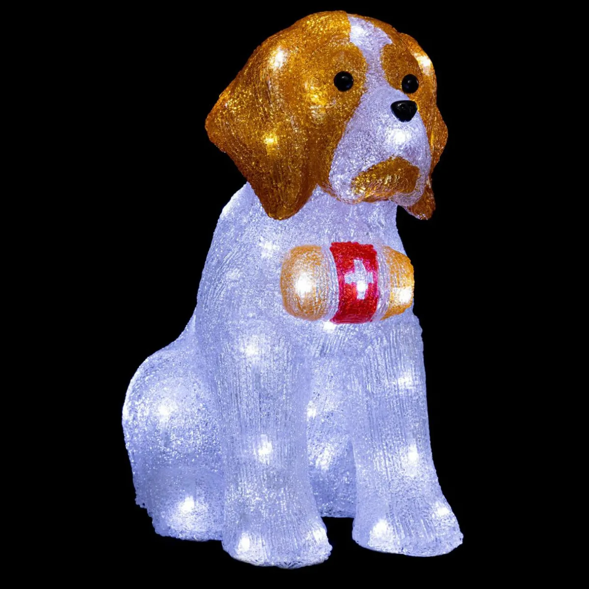 Feeric Lights & Christmas Chien lumineux 40 LED (H38 cm) Saint Bernard Blanc froid Discount