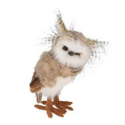 KOOPMAN Chouette de Noël à poser (H24 cm) Colette doux plumage Beige Outlet