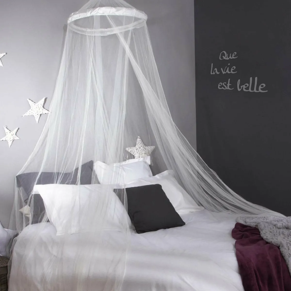 Atmosphera createur d'interieur for kids Ciel de lit moustiquaire enfant (60 x 250 cm) Alessia Blanc Hot