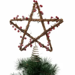 Feeric Lights & Christmas Cimier de sapin Baies Marron Discount