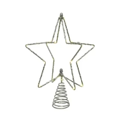 KAEMINGK Cimier de sapin lumineux Etoile panoramique Argent New