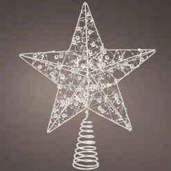 KAEMINGK Cimier de sapin lumineux Angie et blanc chaud Argent Sale