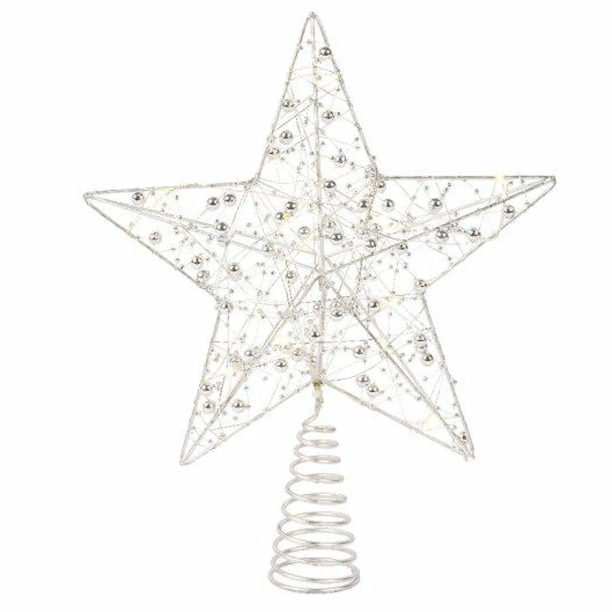 KAEMINGK Cimier de sapin lumineux Angie et blanc chaud Argent Sale