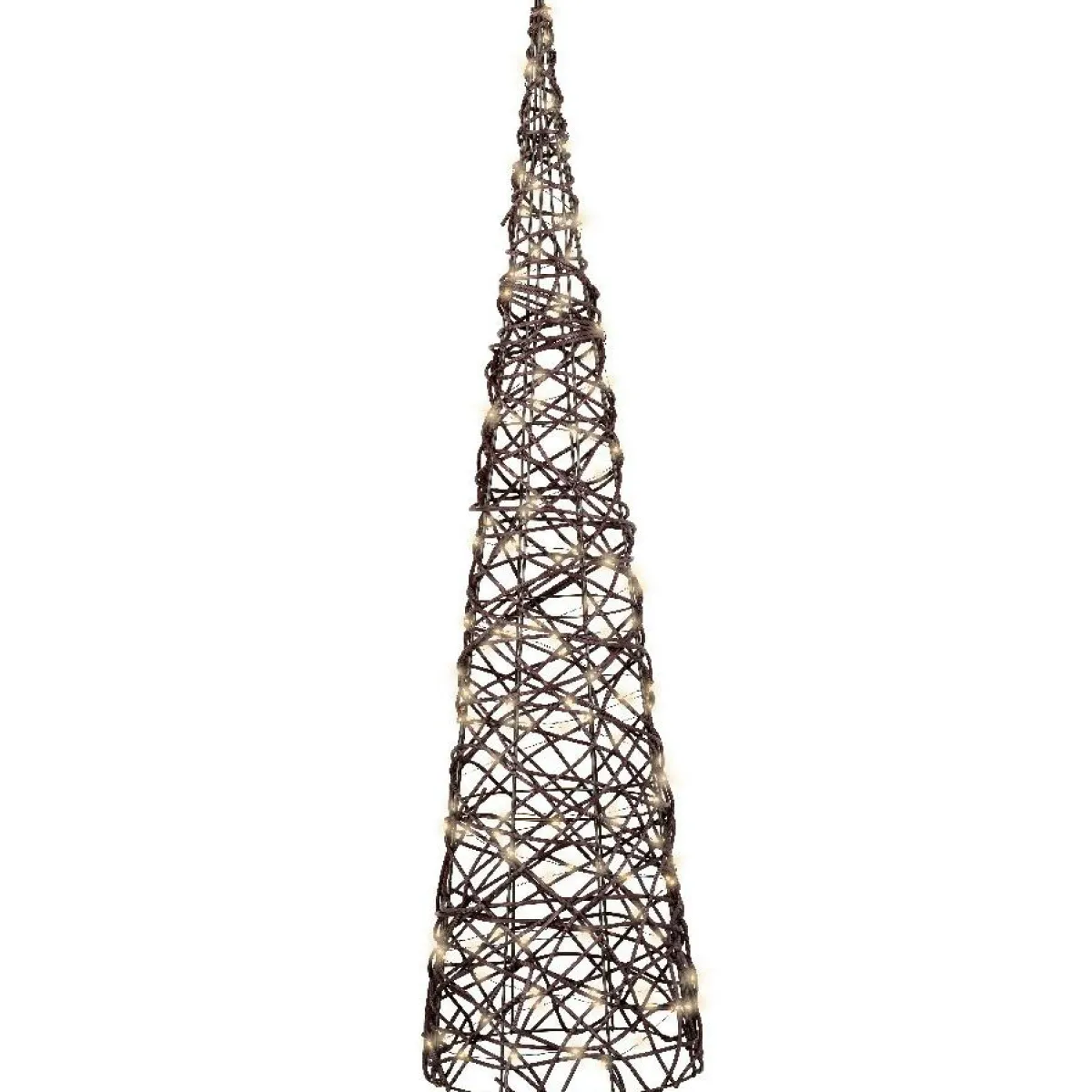 KAEMINGK Cône lumineux 160 Micro LED (H90 cm) Résine tressée Brun/Blanc chaud Marron Online