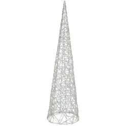 KOOPMAN Cône lumineux sur piles 30 micro LED (H60 cm) Éclats Blanc chaud Discount