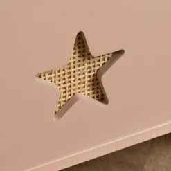 EMINZA Coffre à jouet ouvert enfant bois (H44 cm) Stars Rose Discount