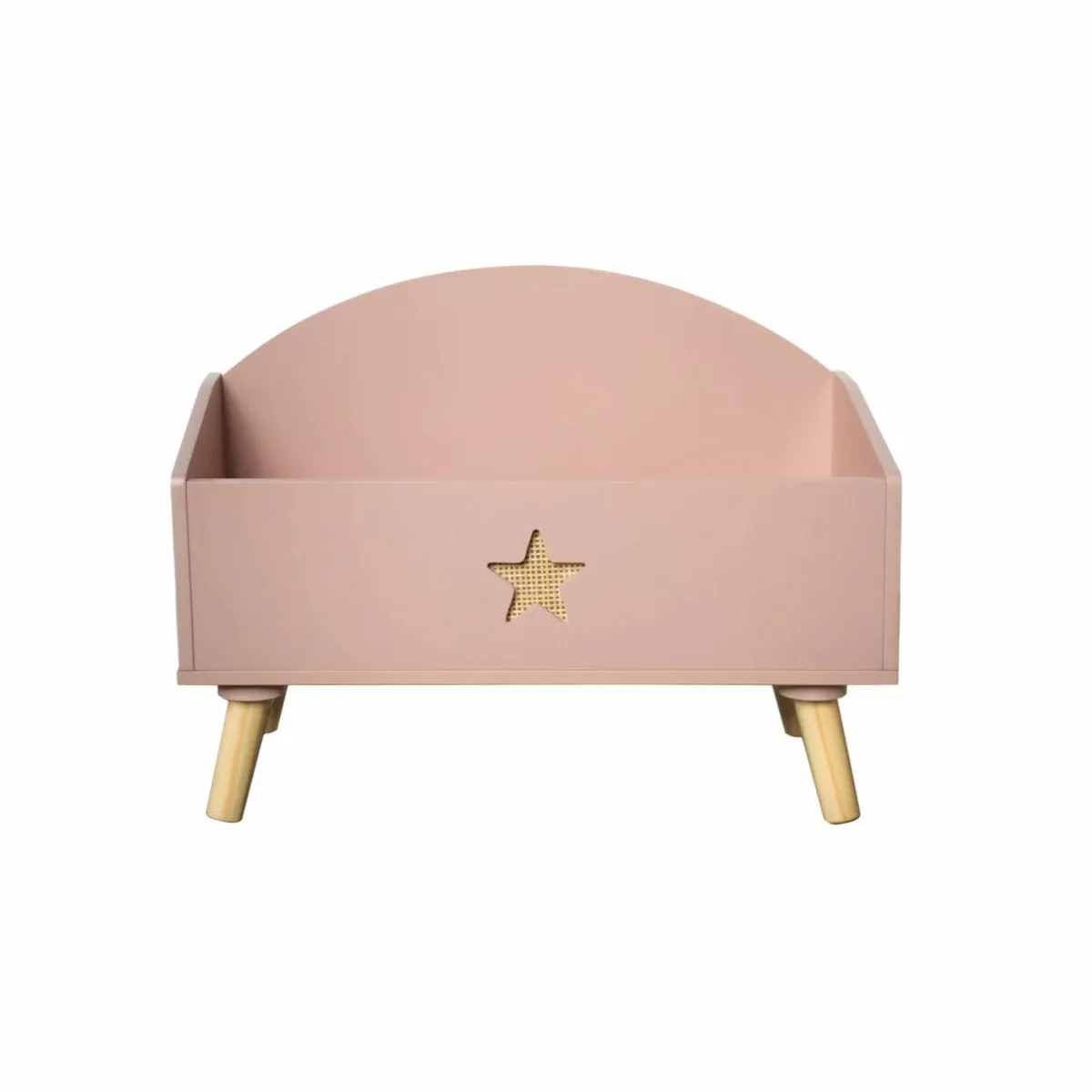 EMINZA Coffre à jouet ouvert enfant bois (H44 cm) Stars Rose Discount