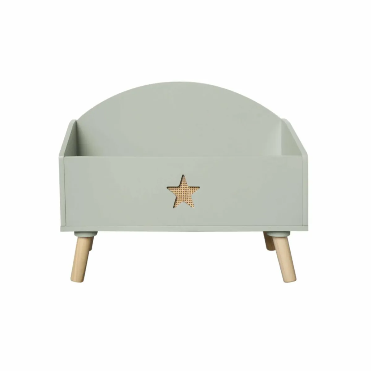 EMINZA Coffre à jouet ou enfant bois (H44 cm) Stars Vert New