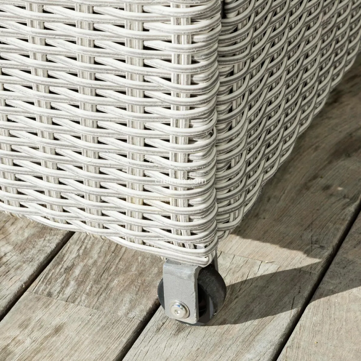 MOBELLIA Coffre de rangement extérieur en résine tressée Calvi Gris Online