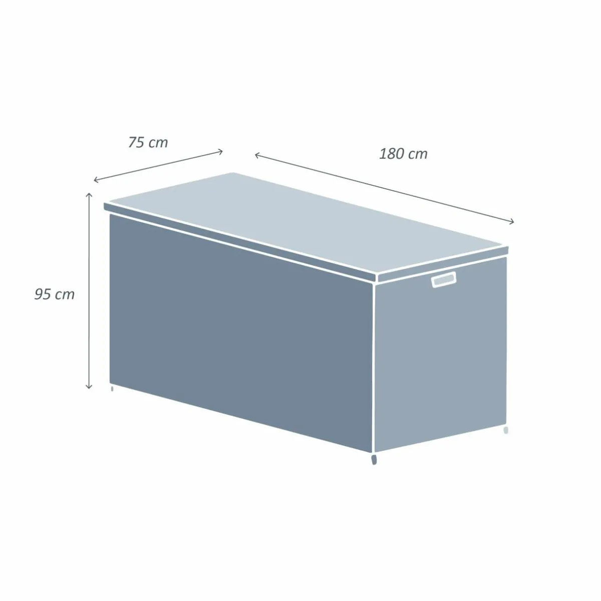MOBELLIA Coffre de rangement extérieur en résine tressée Calvi Blanc New