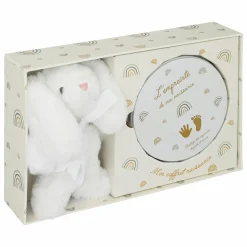 Atmosphera createur d'interieur for kids Coffret empreinte et peluche lapin Blanc Sale