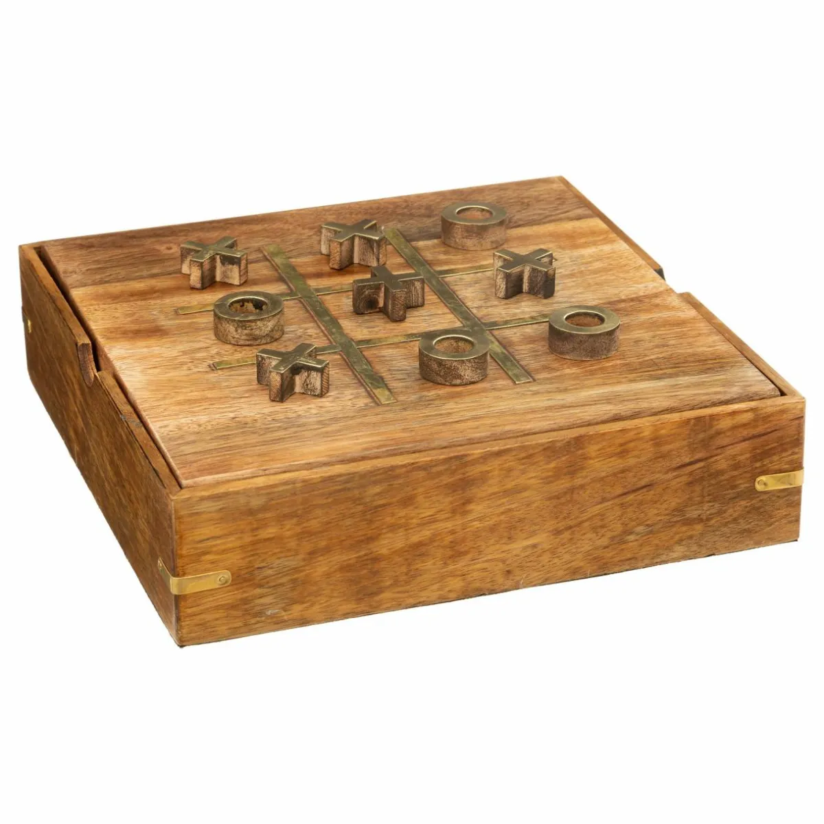 ATMOSPHERA Coffret jeu solitaire en manguier Naturel Bois New